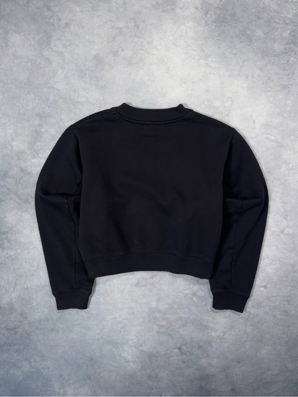 ACNE STUDIOS BIRD FL Black Cropped Avantgarde Y2K Zip Sweatshirt RRP600$ - Picture 6 of 15